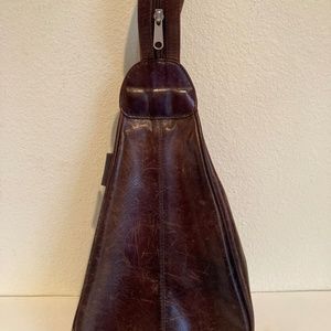 Leather cross body purse